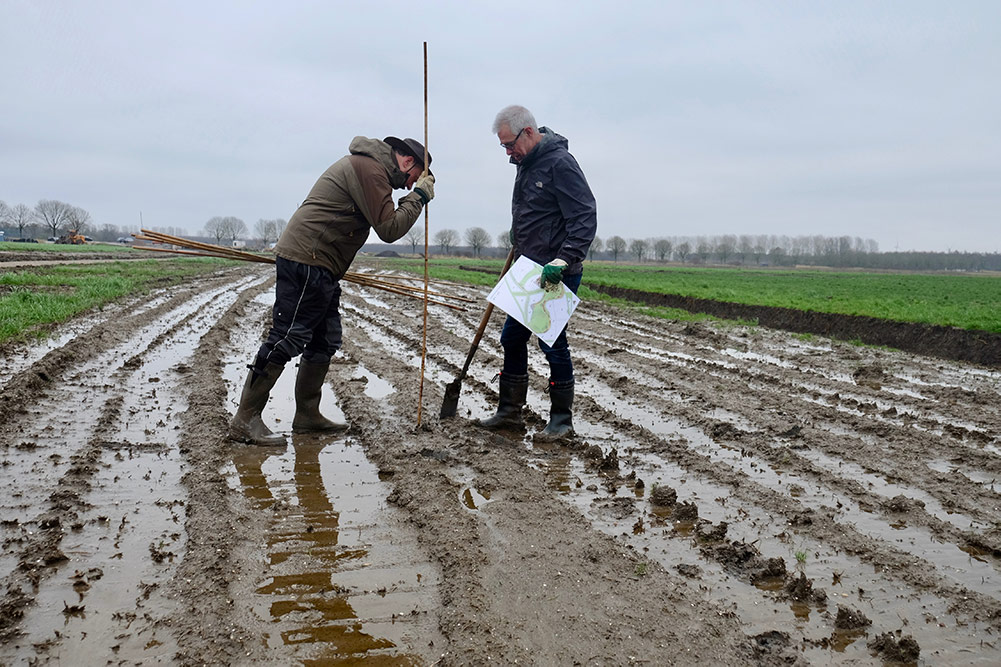 Het uitmeten van de pluklinten